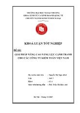 Khóa luận Giải pháp nâng cao năng lực cạnh tranh cho các công ty kiểm toán Việt Nam