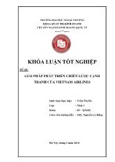 Khóa luận Giải pháp phát triển chiến lược cạnh tranh của vietnam airlines