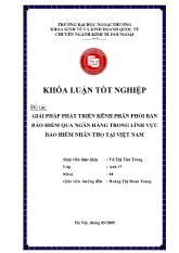 Khóa luận Giải pháp phát triển kênh phân phối bản bảo hiểm qua ngân hàng trong lĩnh vực bảo hiểm nhân thọ tại Việt Nam