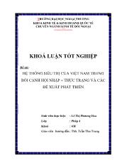 Khóa luận Hệ thống siêu thị của Việt Nam trong bối cảnh hội nhập – thực trạng và các đề xuất phát triển
