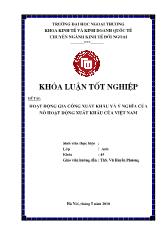Khóa luận Hoạt động gia công xuất khẩu và ý nghĩa của nó hoạt động xuất khẩu của Việt Nam