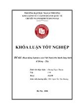 Khóa luận Hoạt động logistics của Việt Nam trên hành lang kinh tế Đông – Tây