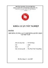 Khóa luận Hợp đồng tương lai và hợp đồng quyền chọn tại Việt Nam