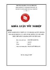 Khóa luận Kinh nghiệm phát triển tư Vấn nhượng quyền thương mại (franchising) của một số hệ thống lớn tiêu biểu trên thế giới và bài học đối với Việt Nam