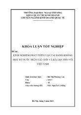 Khóa luận Kinh nghiệm phát triển vận tải hàng không một số nước trên thế giới và bài học đối với Việt Nam