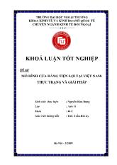 Khóa luận Mô hình cửa hàng tiện lợi tại Việt Nam: thực trạng và giải pháp