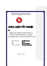 Khóa luận Nghiên cứu chính sách phân phối của công ty unilever Việt Nam – bài học kinh nghiệm cho các doanh nghiệp Việt Nam