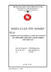 Khóa luận Nghiên cứu hoạt động của một số tập đoàn tài chính trên thế giới và kinh nghiệm cho Việt Nam