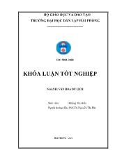 Khóa luận Nghiên cứu phát triển du lịch sinh thái khu vực hồ núi cốc, Thái Nguyên