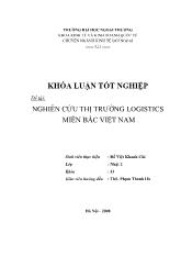 Khóa luận Nghiên cứu thị trƣờng logistics miền bắc Việt Nam