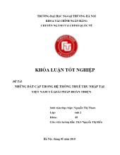 Khóa luận Những bất cập trong hệ thống thuế thu nhập tại Việt Nam và giải pháp hoàn thiện