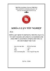 Khóa luận Những quy định về hợp đồng thương mại của tổ chức hài hòa hóa pháp luật kinh doanh châu phi và giải pháp áp dụng đối với các doanh nghiệp Việt Nam
