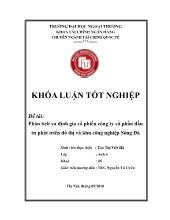 Khóa luận Phân tích và định giá cổ phiếu công ty cổ phần đầu tư phát triển đô thị và khu công nghiệp Sông Đà