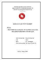 Khóa luận Phát triển du lịch quốc tế tại thái lan và bài học kinh nghiệm đối với Việt Nam
