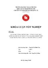Khóa luận Quan hệ công chúng (PR) - Công cụ hỗ trợ kinh doanh xuất khẩu của doanh nghiệp Việt Nam trong bối cảnh là thành viên của WTO