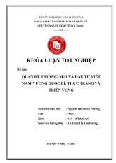 Khóa luận Quan hệ thương mại và đầu tƣ Việt Nam-Vương quốc Bỉ: thực trạng và triển vọng