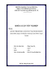Khóa luận Quản trị rủi ro lãi suất tại ngân hàng thương mại cổ phần ngoại thương Việt Nam