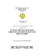 Khóa luận Sử dụng phương pháp hàm green để giải một số bài toán truyền nhiệt
