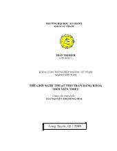 Khóa luận Thế giới nghệ thuật thơ Trần Đăng Khoa thời niên thiếu