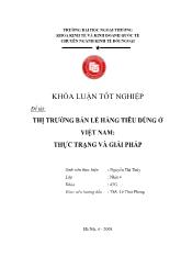 Khóa luận Thị trường bán lẻ hàng tiêu dùng ở Việt Nam: thực trạng và giải pháp