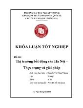 Khóa luận Thị trường bất động sản Hà Nội – Thực trạng và giải pháp