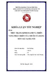 Khóa luận Thực trạng kinh doanh và triển vọng phát triển của chuỗi cửa hàng một giá tại Hà Nội