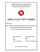 Khóa luận Thực trạng và một số giải pháp nâng cao hiệu quả hoạt động kinh doanh bảo hiểm tại công ty bảo hiểm viễn đông (vass)