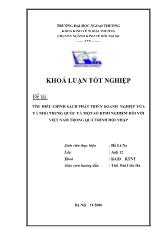 Khóa luận Tìm hiểu chính sách phát triển doanh nghiệp vừa và nhỏ trung quốc và một số kinh nghiệm đối với Việt Nam trong quá trình hội nhập
