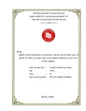 Khóa luận Triển vọng tham gia vào mạng lƣưới sản xuất khu vực và quốc tế cho các smes Việt Nam trong lĩnh vực sản xuất công nghiệp