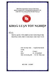 Khóa luận Trung quốc với chiến lược xâm nhập thị trường châu phi và bài học cho Việt Nam