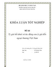 Khóa luận Tỷ giá hối đoái và tác động của tỷ giá đến ngoại thương Việt Nam