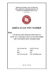 Khóa luận Vấn đề đạo đức kinh doanh ở một số quốc gia và bài học cho các doanh nghiệp Việt Nam trong bối cảnh hội nhập