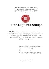Khóa luận Vận dụng marketing vào đẩy mạnh kinh doanh dịch vụ vận tải hàng không tại hãng hàng không quốc gia Việt Nam trong bối cảnh hội nhập kinh tế quốc tế