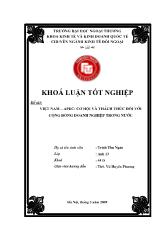 Khóa luận Việt Nam – APEC: cơ hội và thách thức đối với cộng đồng doanh nghiệp trong nước
