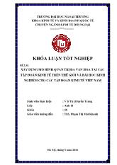 Khóa luận Xây dựng mô hình quản trị đa văn hóa tại các tập đoàn kinh tế trên thế giới và bài học kinh nghiệm cho các tập đoàn kinh tế Việt Nam