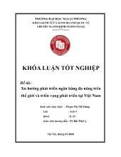 Khóa luận Xu hướng phát triển ngân hàng đa năng trên thế giới và triển vọng phát triển tại Việt Nam