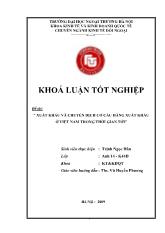 Khóa luận Xuất khẩu và chuyển dịch cơ cấu hàng xuất khẩu ở Việt Nam trong thời gian tới