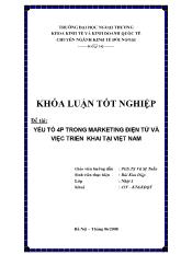 Khóa luận Yếu tố 4p trong marketing điện tử và việc triển khai tại Việt Nam