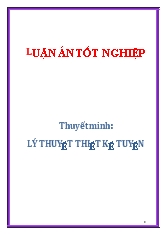 Luận án Lý thuyết thiết kế tuyến