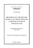 Luận văn Biện pháp quản lý phương tiện dạy học ở các trường trung học cơ sở huyện nam trà my tỉnh Quảng Nam