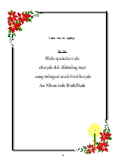 Luận văn Hiệu quả của việc chuyển đổi đất trồng trọt sang trồng cỏ nuôi bò ở huyện An Nhơn tỉnh Bình Định
