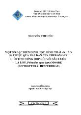 Luận văn Một số đặc điểm sinh học, hình thái - Khảo sát hiệu quả hấp dẫn của pheromone giới tính tổng hợp đối với sâu cuốn lá lớn, pelopidas agna agna moore (lepidoptera: hesperiidae)