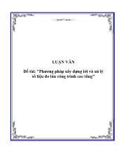 Luận văn Phương pháp xây dựng lới và xử lý số liệu đo lún công trình cao tầng