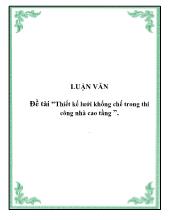 Luận văn Thiết kế lưới khống chế trong thi công nhà cao tầng