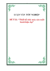 Luận văn Thiết kế nhà máy sản xuất bánh hiện đại