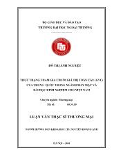 Luận văn Thực trạng tham gia chuỗi giá trị toàn cầu (gvc) của trung quốc trong ngành may mặc và bài học kinh nghiệm cho Việt Nam