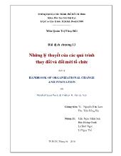 Những lý thuyết của các quá trình thay đổi và đổi mới tổ chức