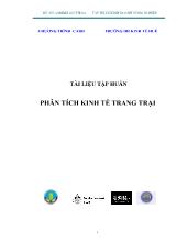 Tài liệu tập huấn phân tích kinh tế trang trại