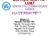 Thảo luận Địa lý kinh tế