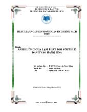 Tiểu luận Ảnh hưởng của lạm phát đối với thuế đánh vào hàng hóa